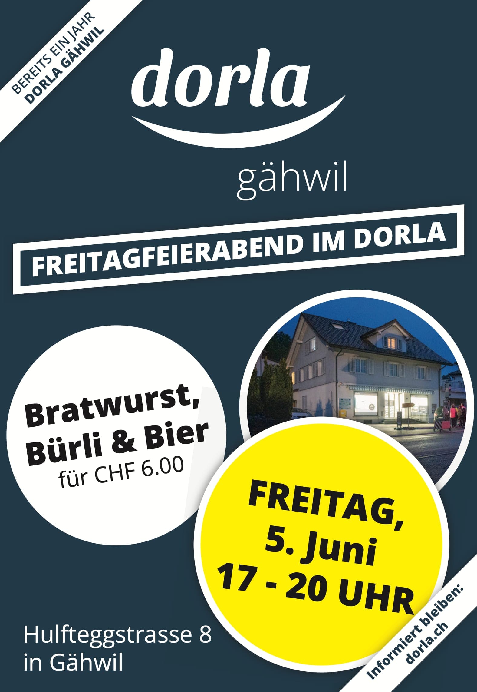 5. Juni: Freitagfeierabend im Dorla Gähwil